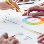 Infográfico ilustrando o Ciclo PDCA e os 5S, com ícones de ferramentas digitais e livros ao redor, representando recursos de aplicação.