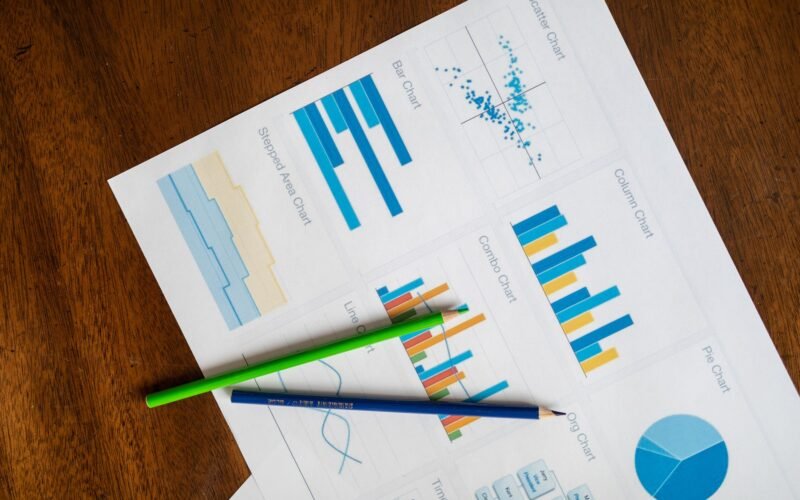 Pessoa analisando um dashboard com gráficos gerados por uma tabela dinâmica no Excel, mostrando dados e insights.